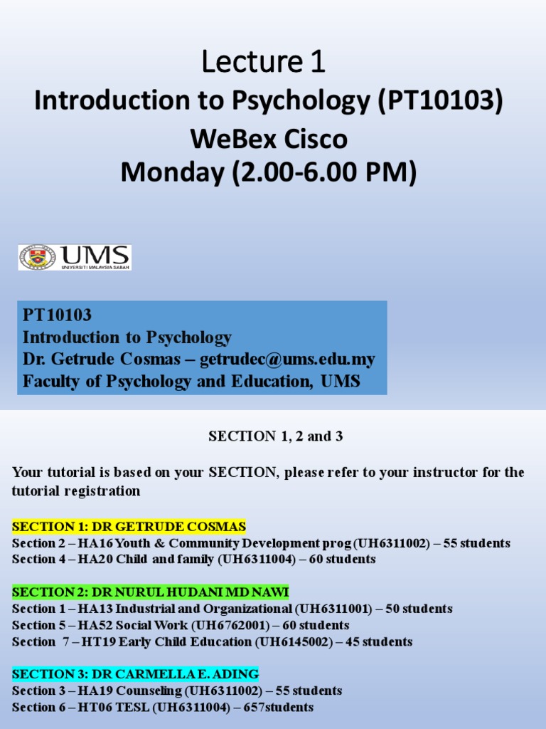 Introduction to Psychology Course Overview | PDF | Psychology ...