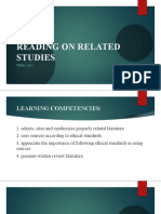III - Topic 3 Reading On Related Studies (Lesson 1-3)