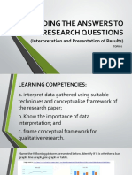 III - Topic 6 Finding The Answers To The Research Questions (Interpretation and Presentation of Results)