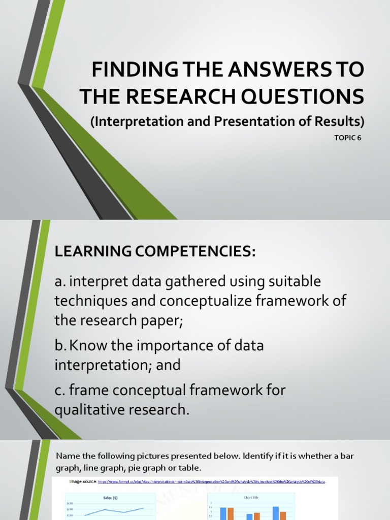 Finding The Answers To The Research Questions