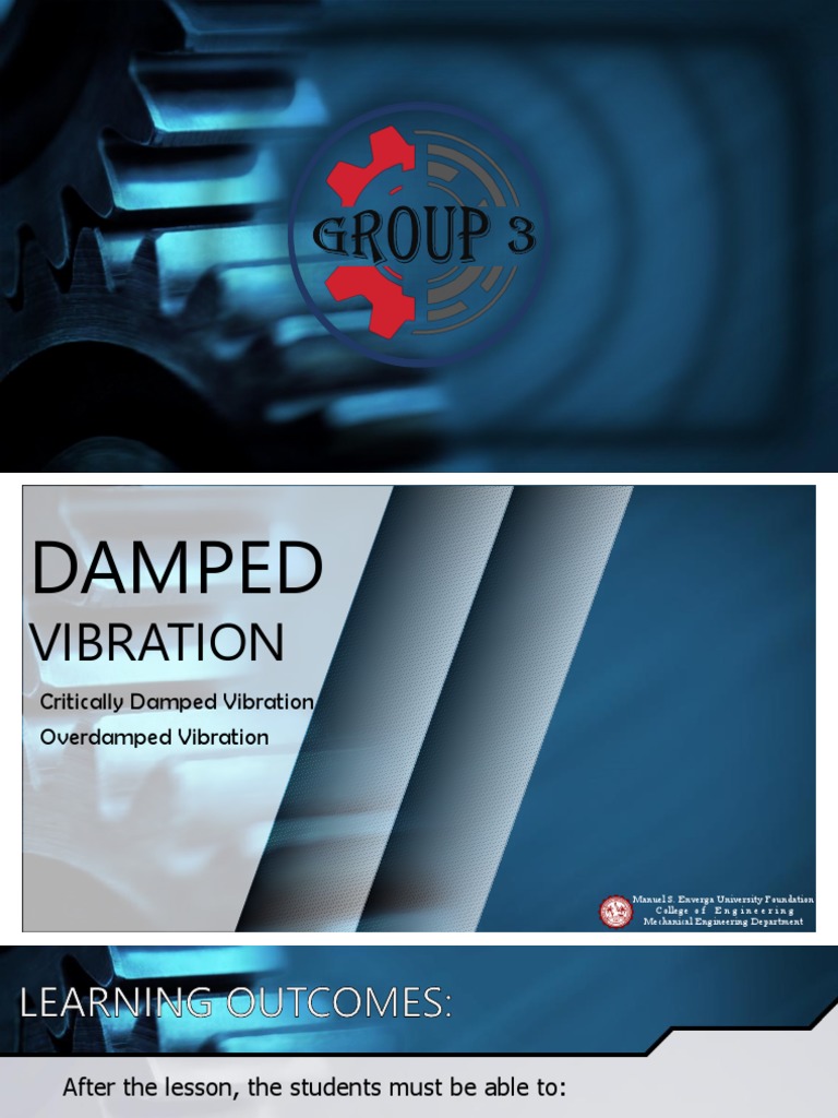 Damped Vibration PDF Damping Oscillation