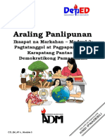 CO AP6 Q4 Module3 Pagtatanggol at Pagpapanatili Sa Karapatang Pantao at Demokratikong Pamamahala v2.0 Edited