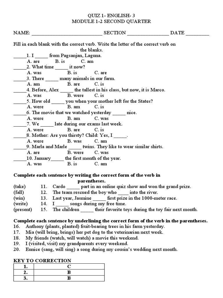 Quarter 2 Quiz 1 English 3 | PDF | Language Arts & Discipline