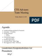 Cte Advisory Team Meeting - March 2019
