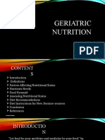 Geriatric Nutrition