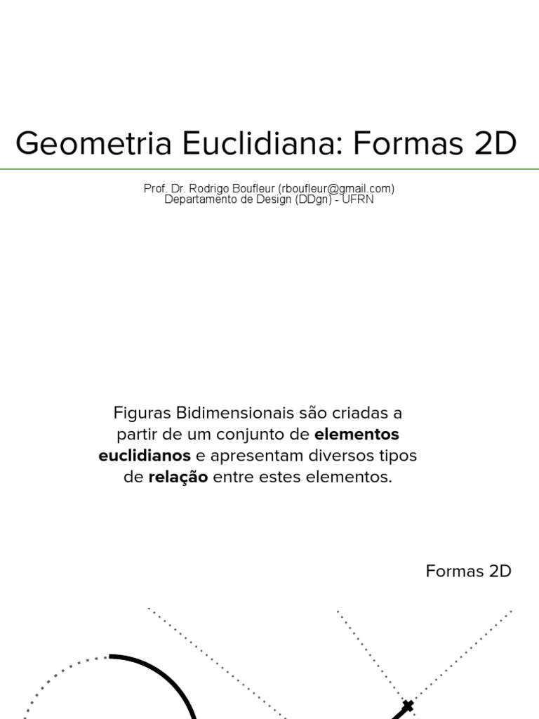 Geometria Euclidiana: Formas 2D | PDF | Linha (Geometria) | Círculo