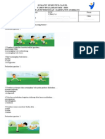 Soal PAS PJOK Kelas 1semester 1 Kurikulum Merdeka Belajar