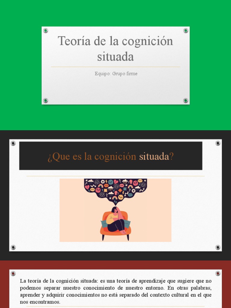 Teoría de la Cognición Situada | PDF | Aprendizaje | Conocimiento