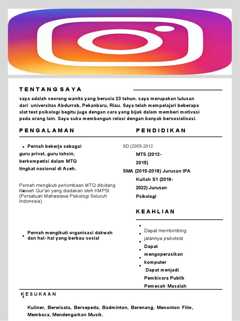 Hitam Putih Minimalis Profesional CV Resume Template | PDF