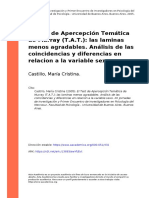 Castillo, María Cristina (2005) - El Test de Apercepción Temática de Murray (T.A.T.) Las Laminas Menos Agradables. Análisis de Las Co (... )