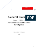 Bio2 Module 2 Natural History and Scientific Investigation
