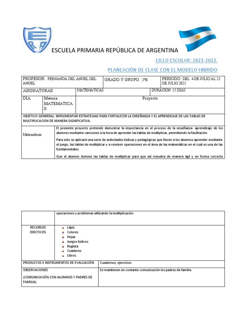 Planeacion Del 4 de Julio Al 22 de Julio | PDF | Aprendizaje | Evaluación