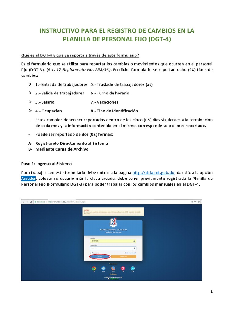 Instructivo formulario dgt 4 2018 pdf