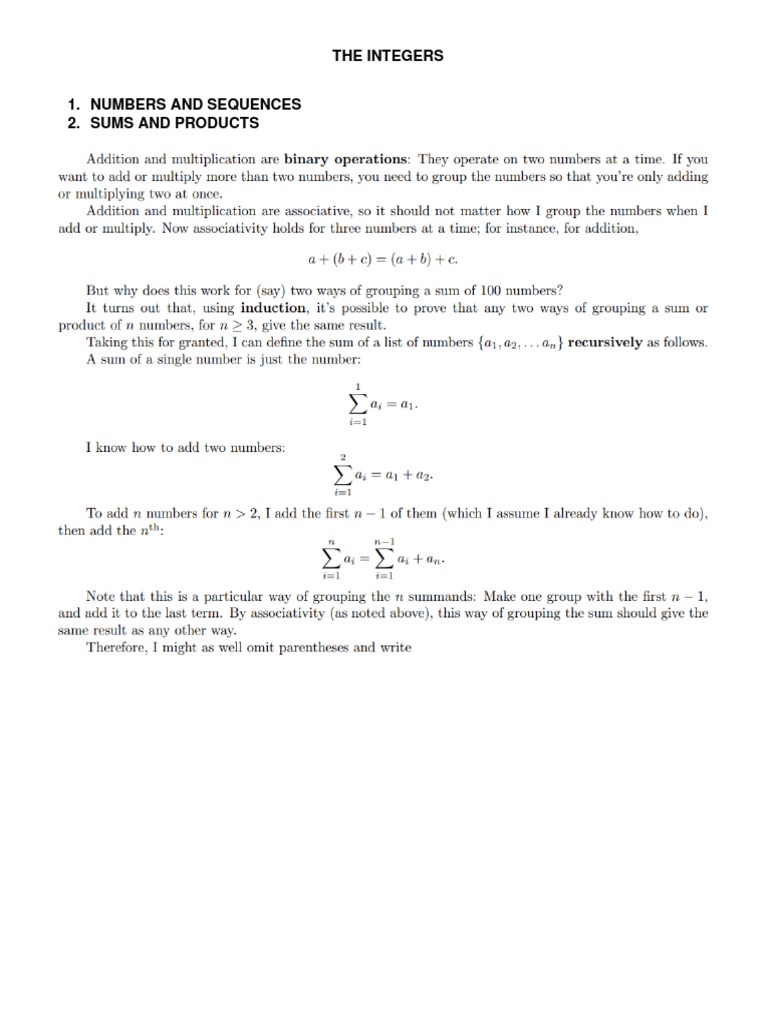 The Integers | PDF | Social Science