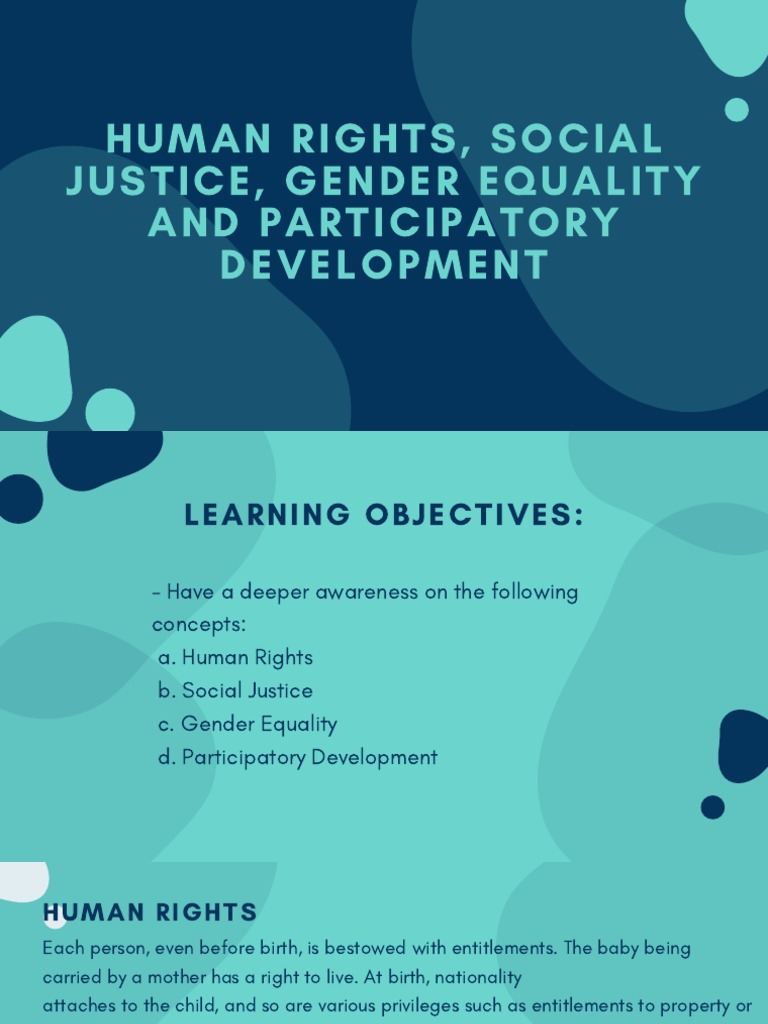Human Rights and Gender Equality Poster | PDF | Justice | Crime & Violence