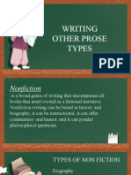 Writing Other Prose Types
