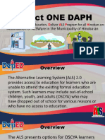 Project ONE DAPH Innovation - Alternative Learning System