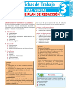 Actividades de Plan de Redaccion para Tercer Grado de Secundaria