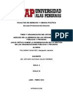 Análisis de la organización del Estado peruano y su división de poderes