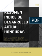 Resumen Índice de Desarrollo Humano Actual de Honduras Karla Zavala