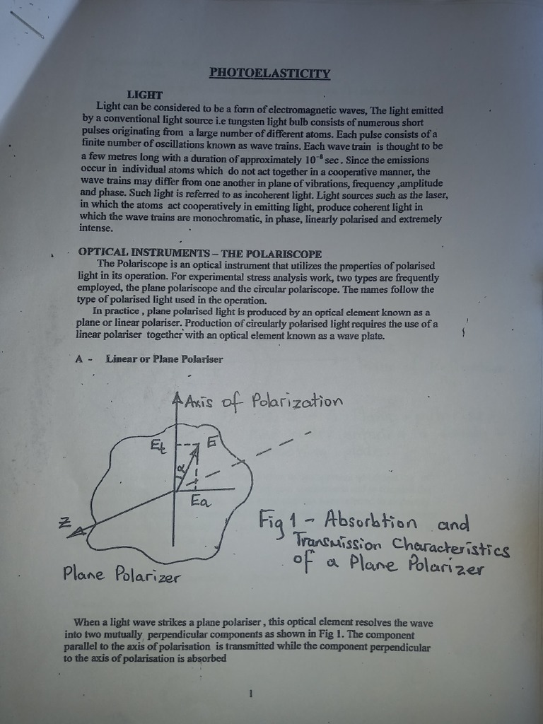 Photoelasticity Notes | PDF