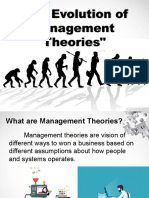 Evolution of Management Theories