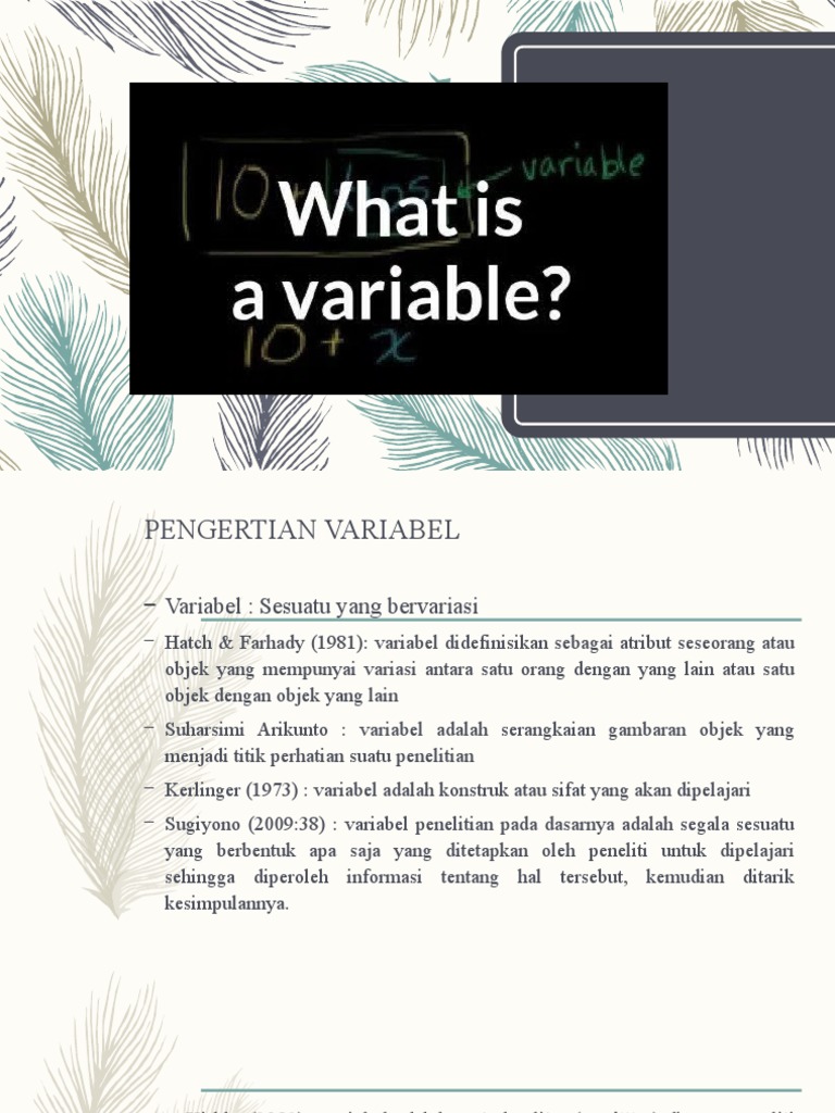 Variabel Penelitian Kuantitatif Pdf