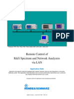 Remote Control of R&S Spectrum and Network Analyzers Via LAN