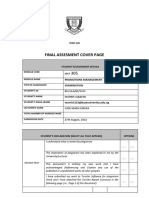 Final Assessment Cover Page Promotions Management Exam