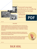 Nasusuri Ang Mga Patakaran at Resulta NG Pananakop NG Mga Hapones. (Ap6Kdp - Iig - 6)