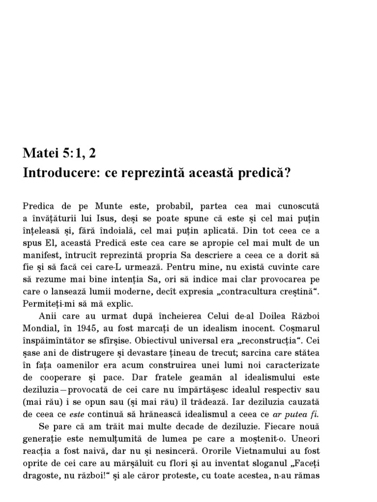 Predica de Pe Munte | PDF