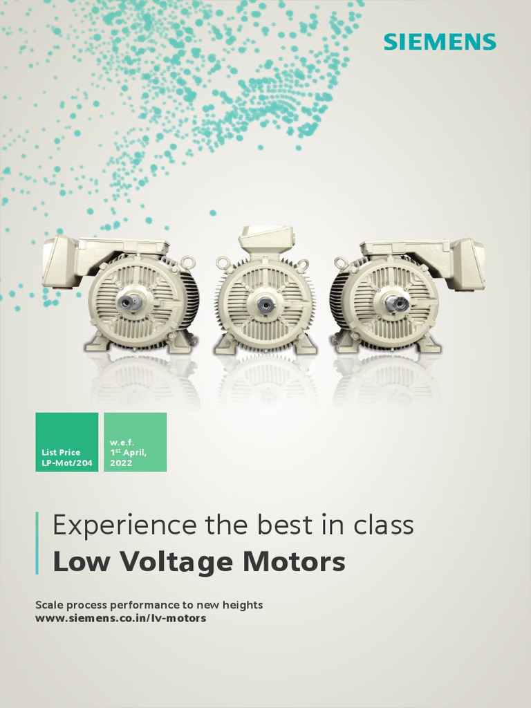 Siemens Motors Price List April2022 PDF Electrical Engineering