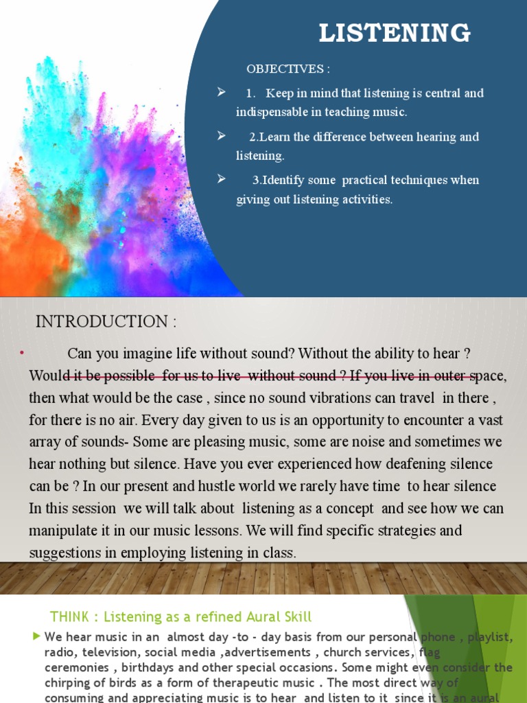 Listening Pdf Hearing Sound