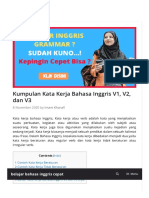 Kumpulan Kata Kerja Bahasa Inggris V1, V2, Dan V3