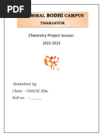 GRADE XII Chemistry Project