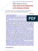 Sample Essays (From Great Application Essays For Business School)