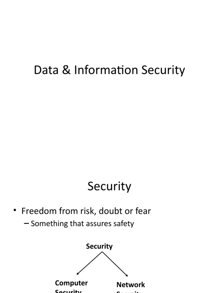 Principles of Data and Information Security A Comprehensive Overview of Key Concepts Related to