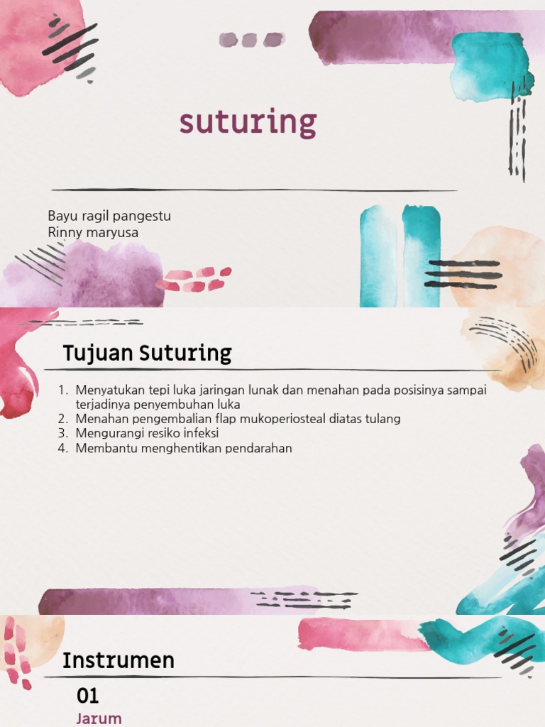 Teknik dan Prinsip Suturing Medis | PDF