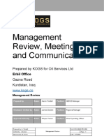 KOGS-BMS-PRO-004 (Management Review, Meetings & Communication) (Rev 3.0)