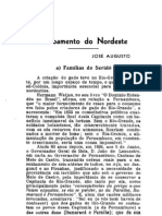 Revista Do Instituto Histórico Do Ceará de 1939-Povoamento Do Nordeste - Familias Do Seridó