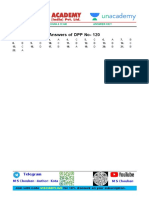 DPP Without Answer (120) Answer Key