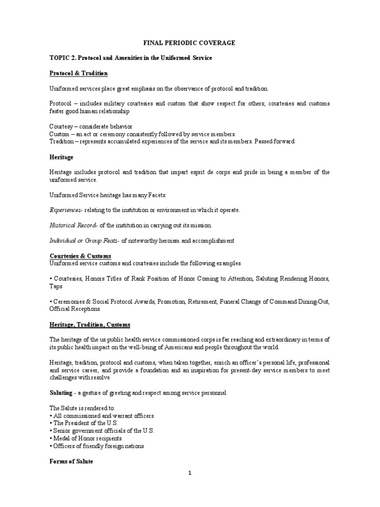 Military Protocols and Saluting Customs | PDF | Military | Military Science