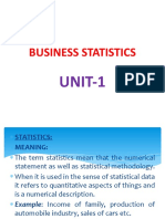 Unit 1 Statistics