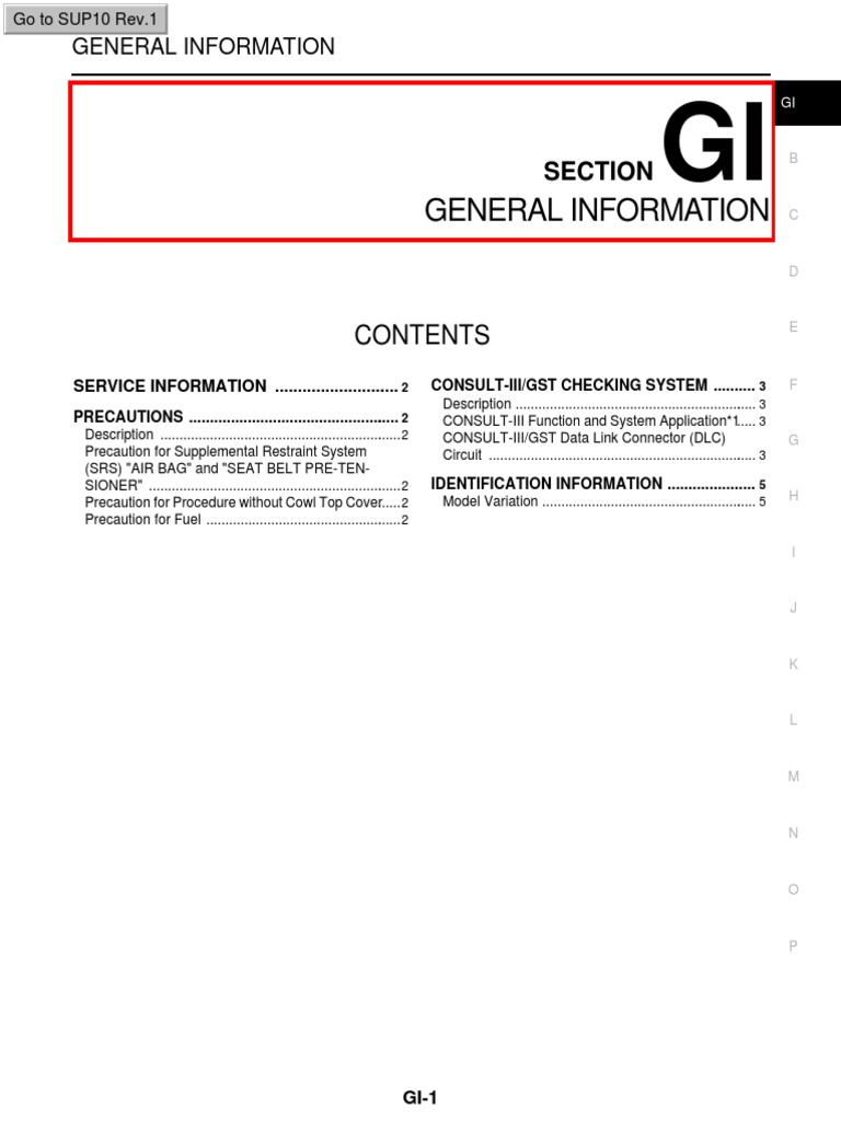 General Information Section PDF Airbag Seat Belt