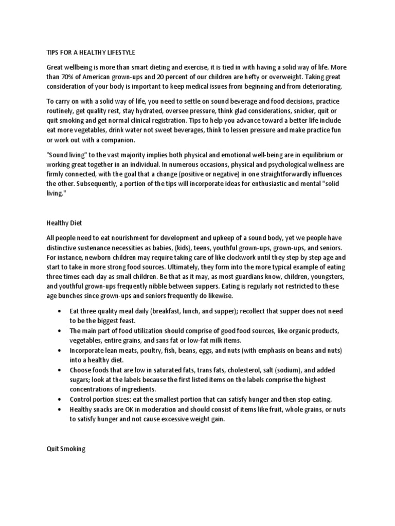 Healthy Living Guide for Adults | PDF | Healthy Diet | Nutrition