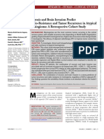 Necrosis and Brain Invasion Predict Radio-Resistance and Tumor Recurrence in Atypical Meningioma - A Retrospective Cohort Study