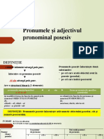 Pronumele Și Adjectivul Pronominal Posesiv