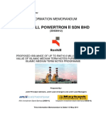 Info Memo - Ranhill Powertron II SDN BHD