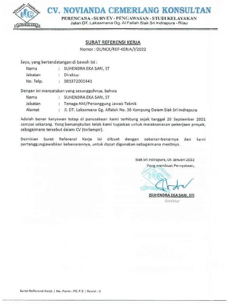 Contoh Ref Kerja | PDF