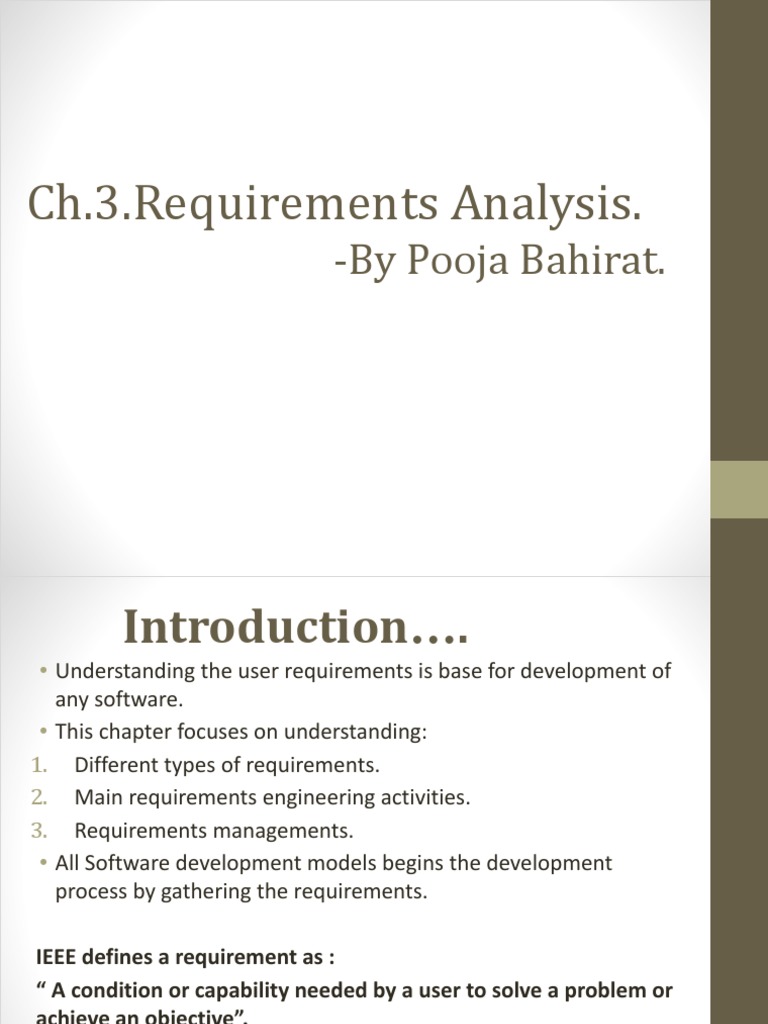 Software Requirements Analysis Overview | PDF | Use Case | System